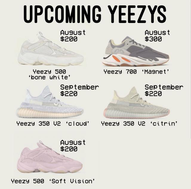 upcoming yeezy